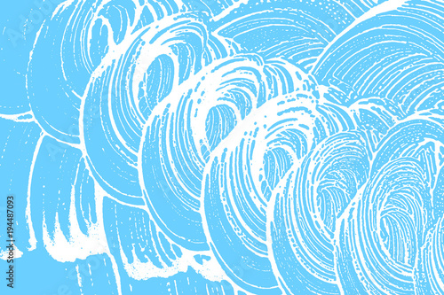 Natural soap texture. Admirable light blue foam trace background. Artistic enchanting soap suds. Cleanliness, cleanness, purity concept. Vector illustration.