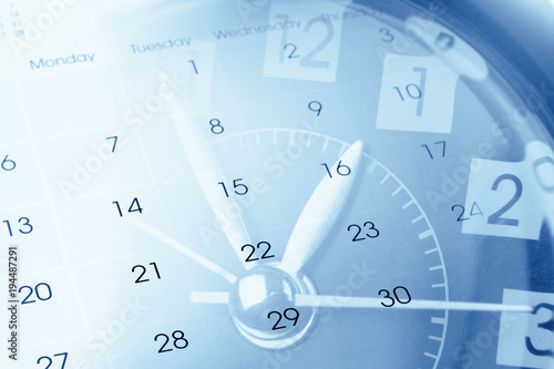 Clock and calendar composite