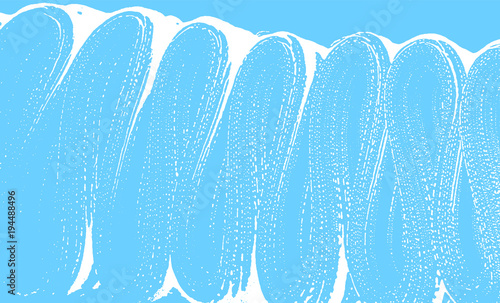 Natural soap texture. Admirable light blue foam trace background. Artistic surprising soap suds. Cleanliness, cleanness, purity concept. Vector illustration.