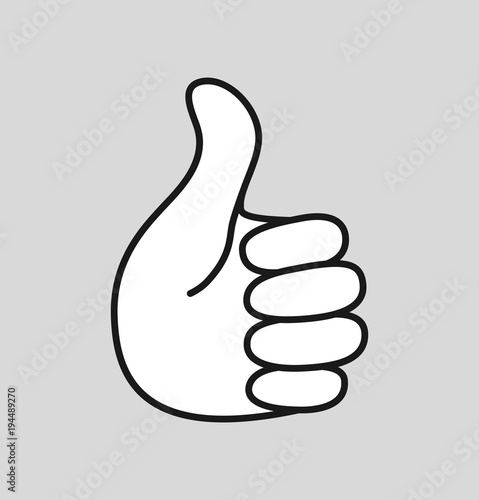 Canvastavla Thumb up icon. Vector illustration