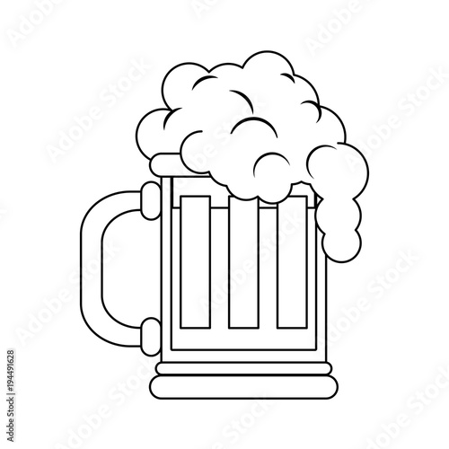 Beer glass cup vector illustration graphic design