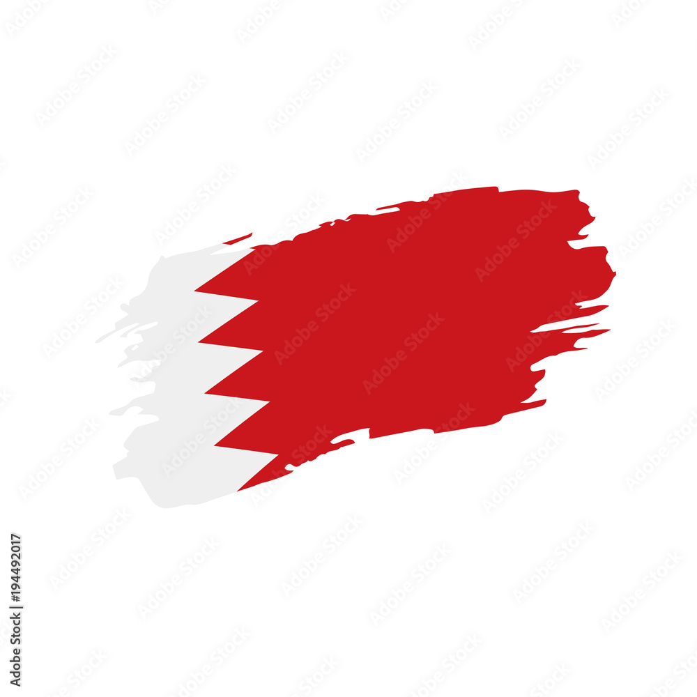 Fototapeta premium Bahrain flag, vector illustration