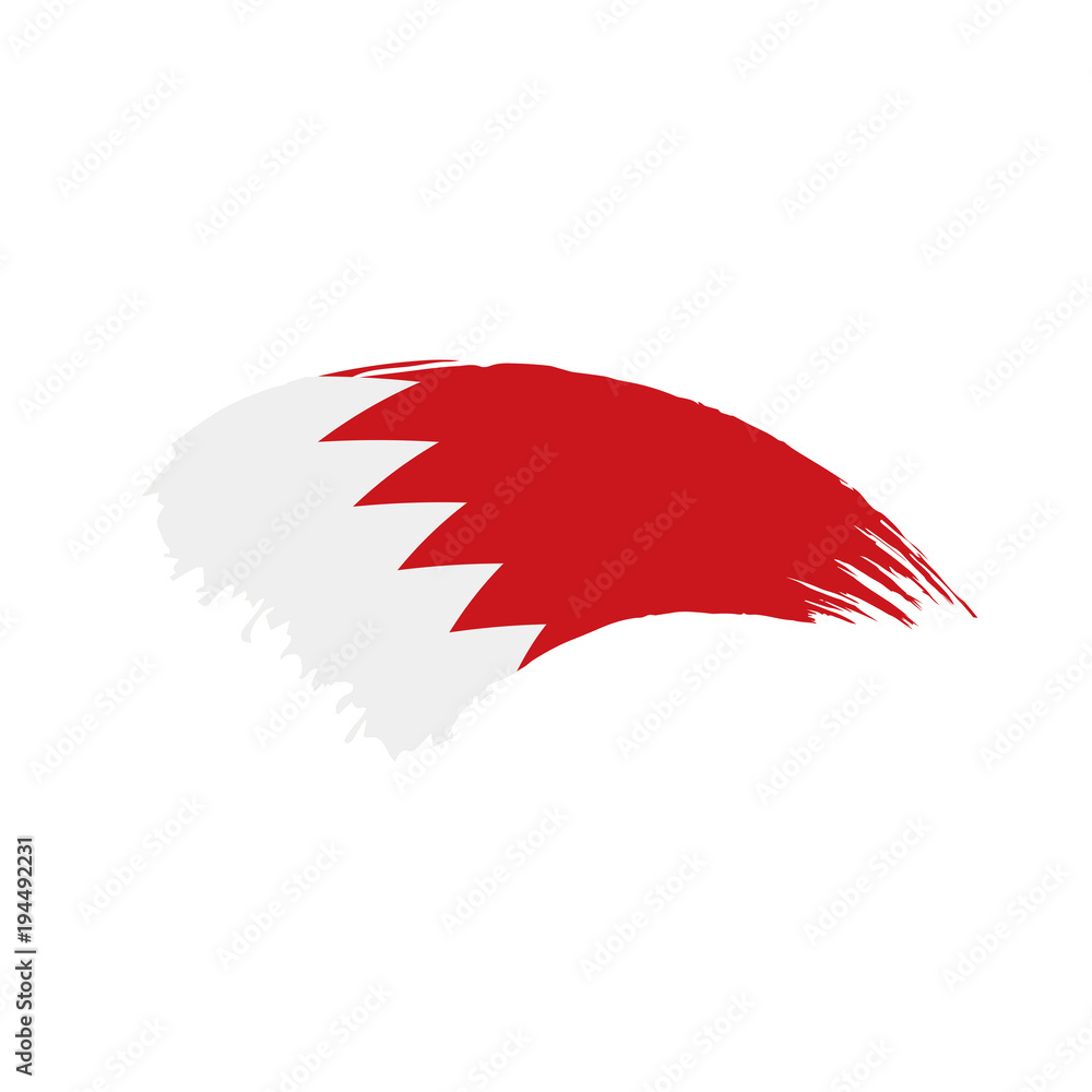 Plakat Bahrain flag, vector illustration