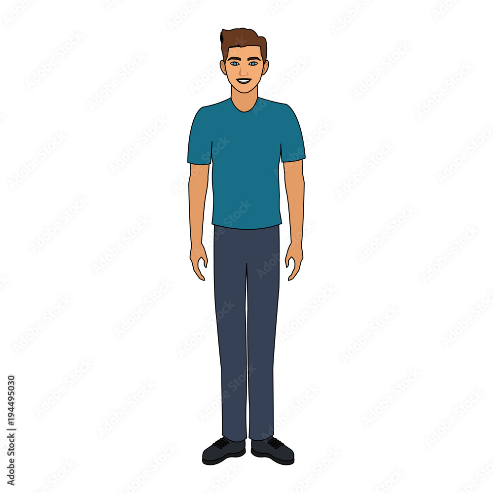 Young man cartoon vector illustration graphic design Young man cartoon vector illustration graphic design