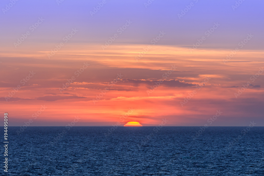 sunset at sea sunset at sea