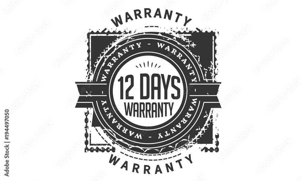 Fototapeta premium 12 days warranty icon rubber stamp