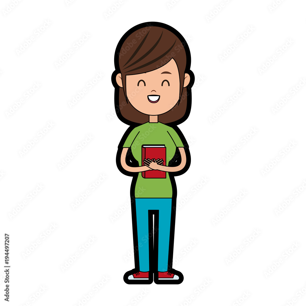 School girl cartoon vector illustration graphic design School girl cartoon vector illustration graphic design