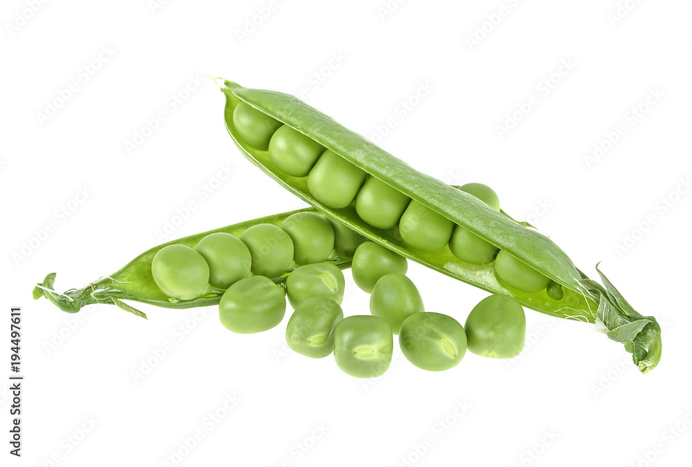Fresh peas isolated on white background Fresh peas isolated on white background