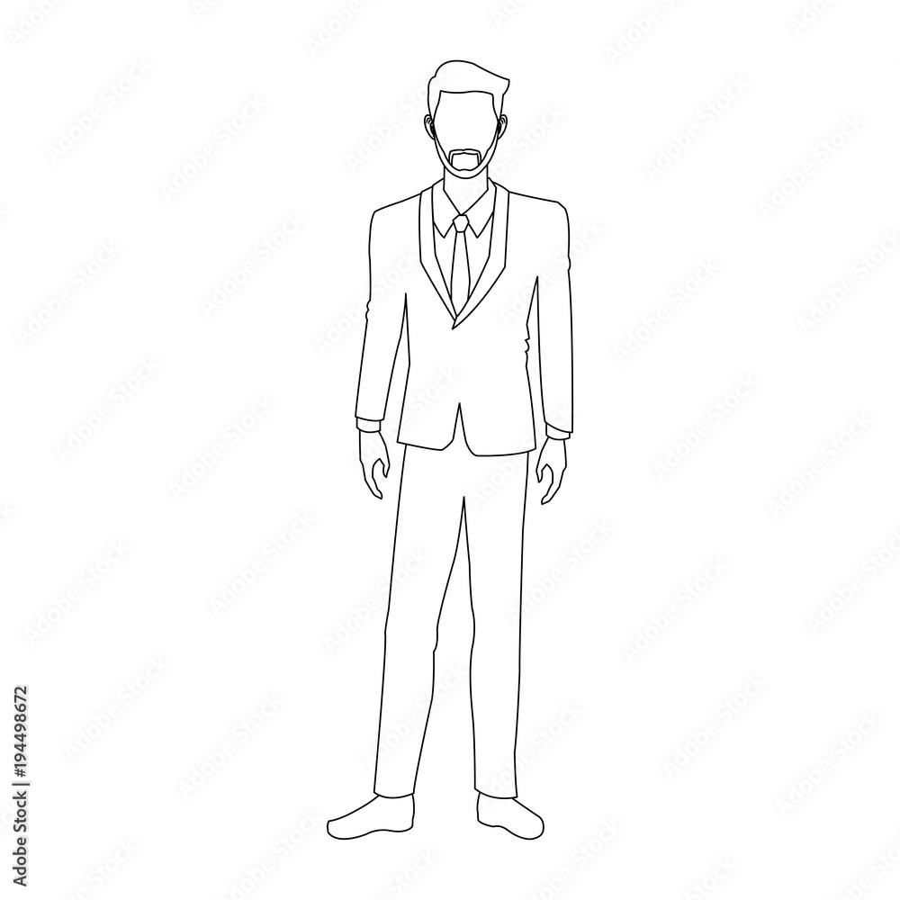 Businessman avatar cartoon vector illustration graphic design