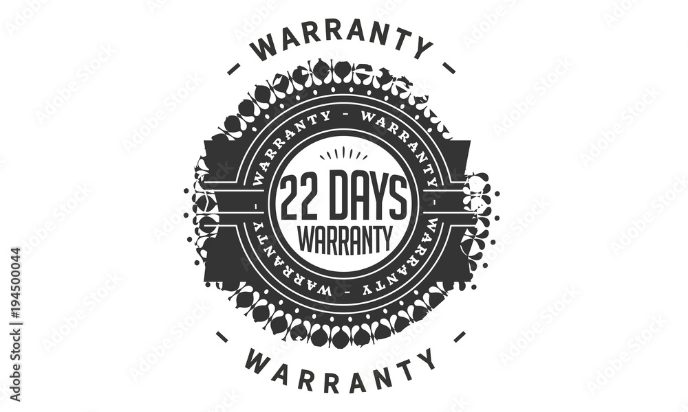 Fototapeta premium 22 days warranty icon rubber stamp