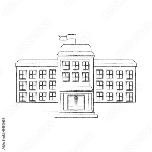School building cartoon vector illustration graphic design