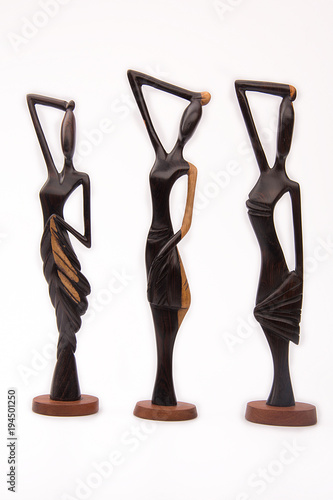 African traditional wooden figurine.