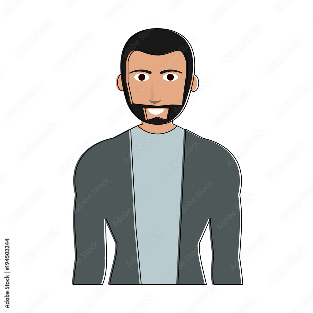 Man with elegant suit vector illustration graphic design