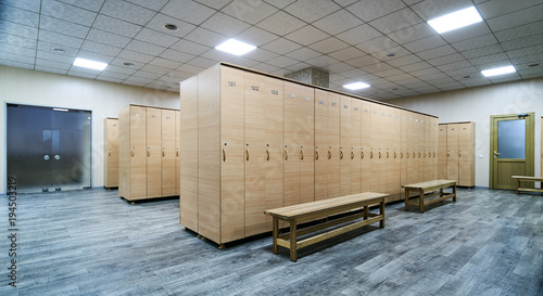 Canvastavla Interior of a locker room