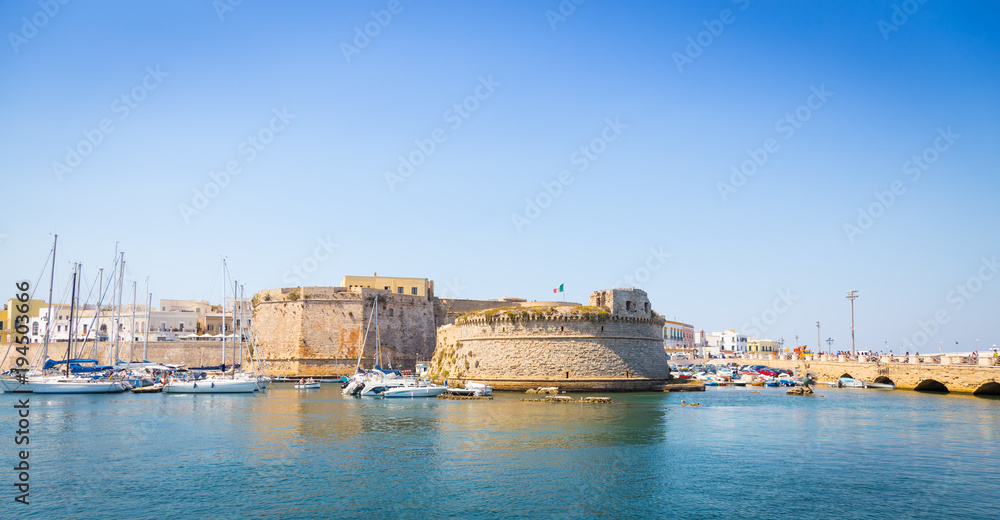 Gallipoli, Italy - historical centre view from the sea