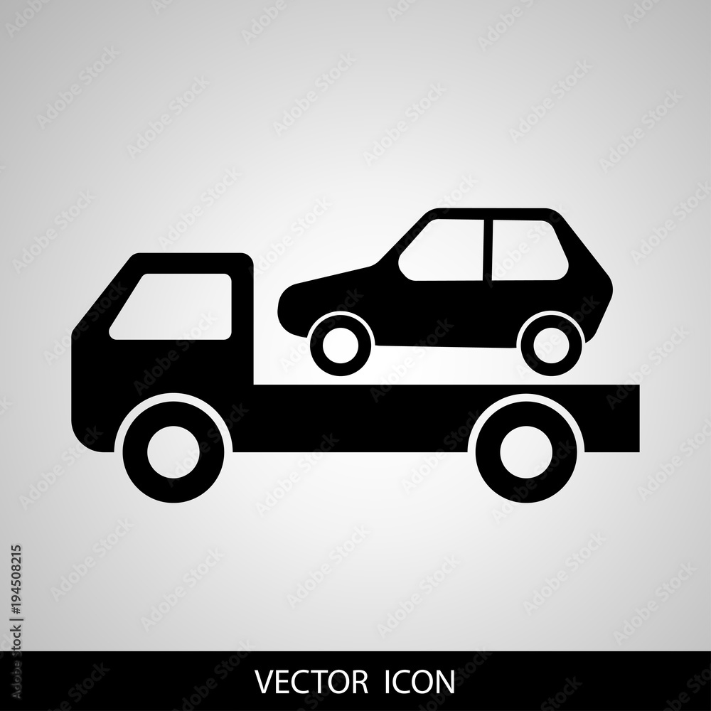 Car Towing Truck Vector Illustration