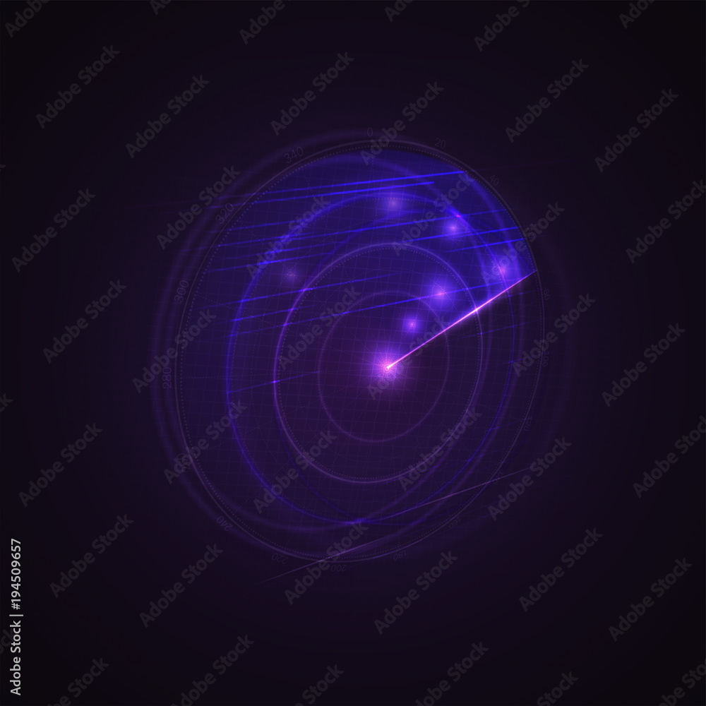 3d hud radar scanning the space . Military searching system blip . Navy radar with targets on screen . Technology background . Vector illustration . 3d hud radar scanning the space . Military searching system blip . Navy radar with targets on screen . Technology background . Vector illustration .