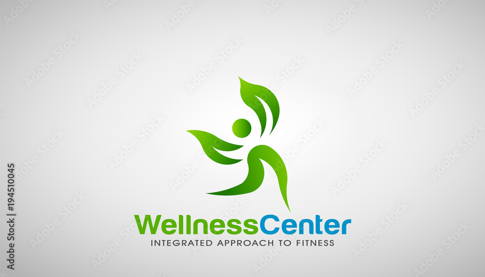 Wellness Center Logo. Vector Design Illustration Wellness Center Logo. Vector Design Illustration