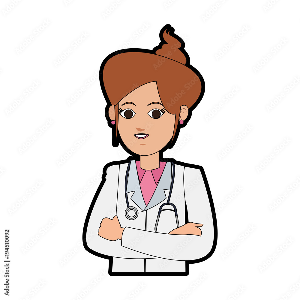Woman doctor cartoon vector illustration graphic design Woman doctor cartoon vector illustration graphic design