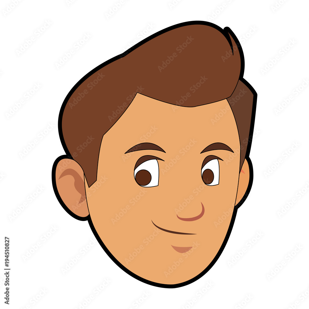 Man face cartoon vector illustration graphic design