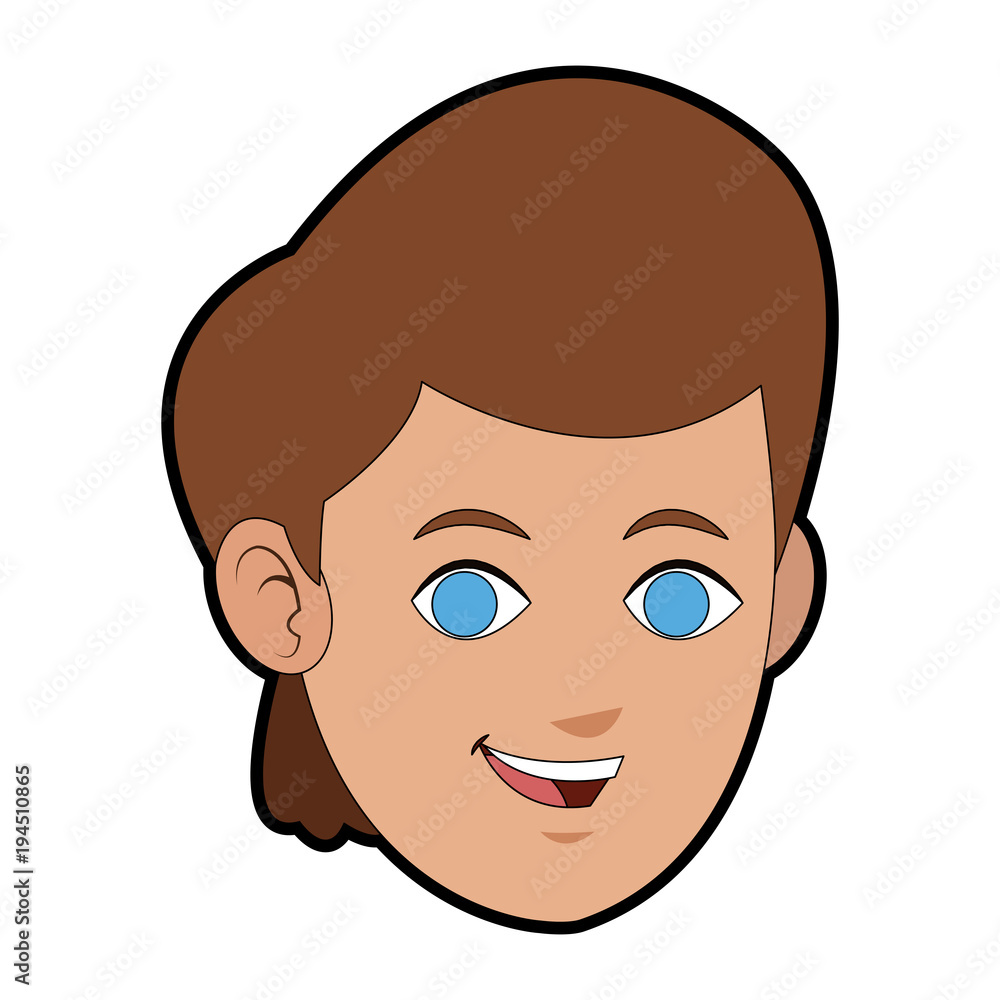 Man face cartoon vector illustration graphic design