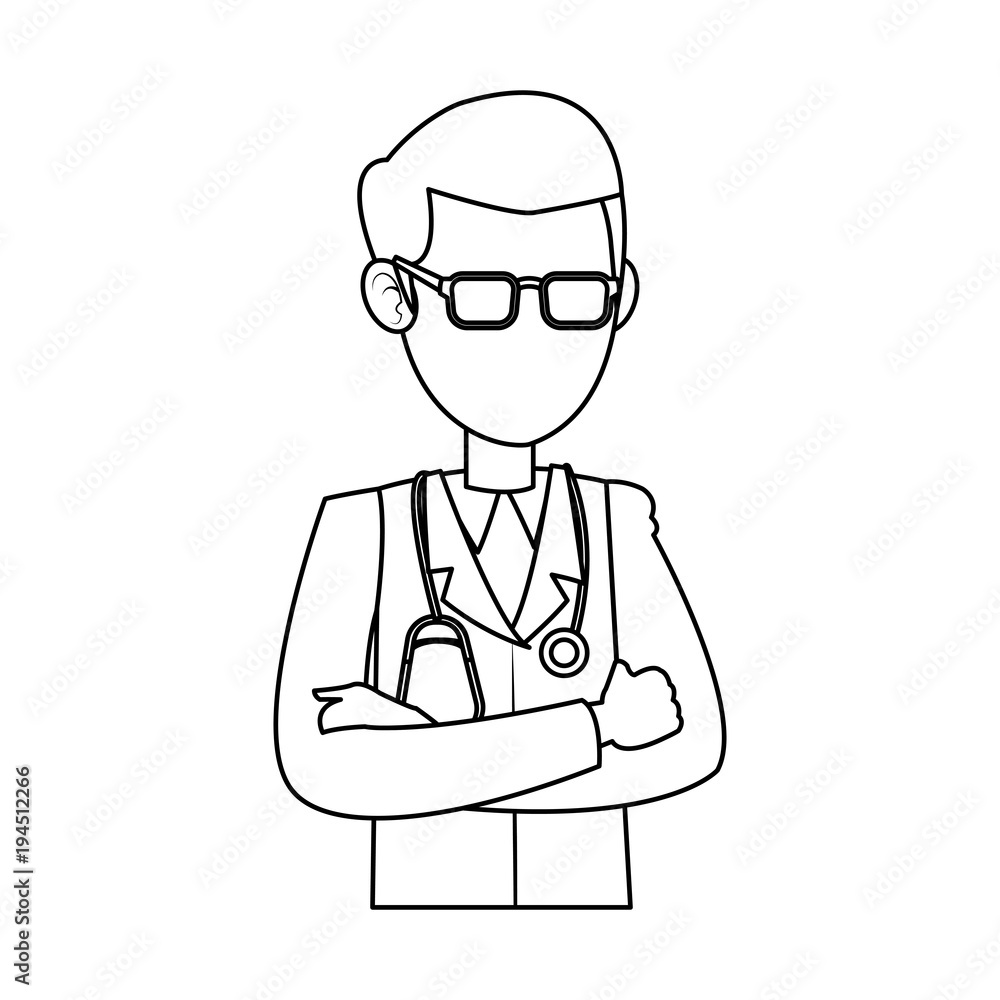 Doctor male cartoon vector illustration graphic design Doctor male cartoon vector illustration graphic design