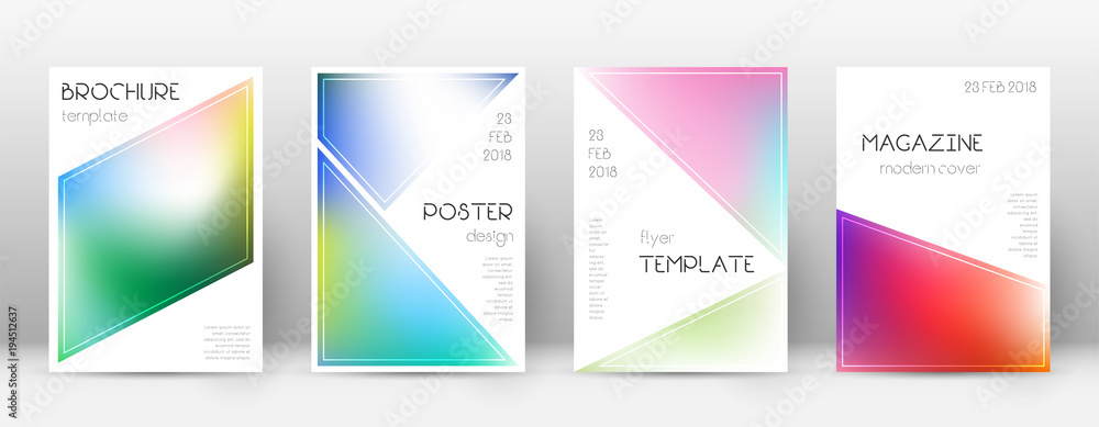 Flyer layout. Triangle optimal template for Brochure, Annual Report, Magazine, Poster, Corporate Presentation, Portfolio, Flyer. Beautiful bright cover page.