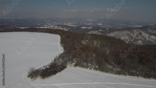 Wallpaper Mural Winter landscape. Winter road and trees covered with snow Torontodigital.ca