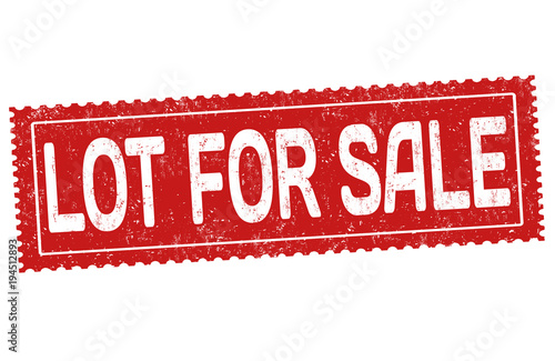 Lot for sale grunge rubber stamp