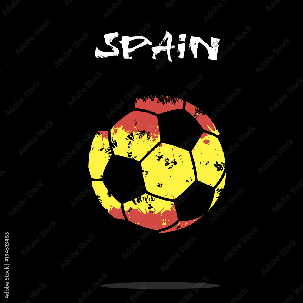 Flag of Spain as an abstract soccer ball