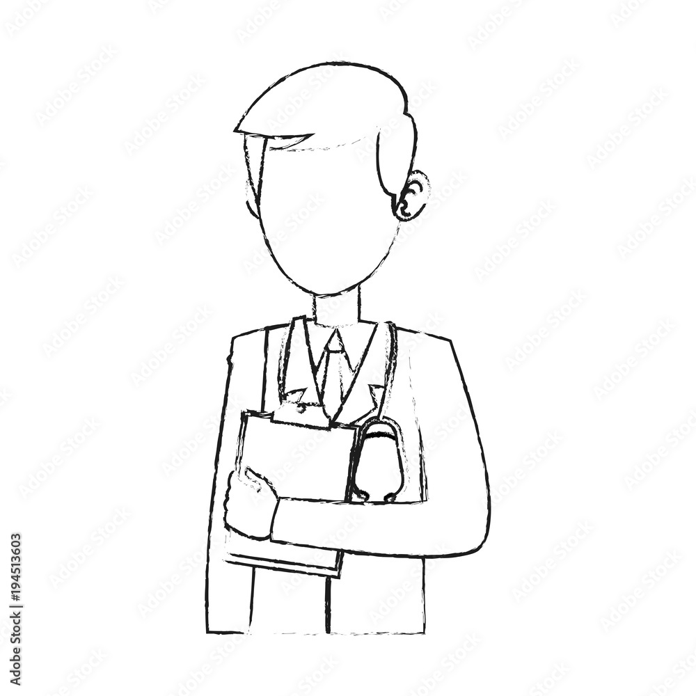 Fototapeta premium Doctor male cartoon vector illustration graphic design