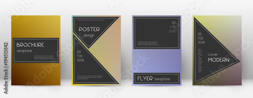 Flyer layout. Black powerful template for Brochure, Annual Report, Magazine, Poster, Corporate Presentation, Portfolio, Flyer. Actual color transition cover page.