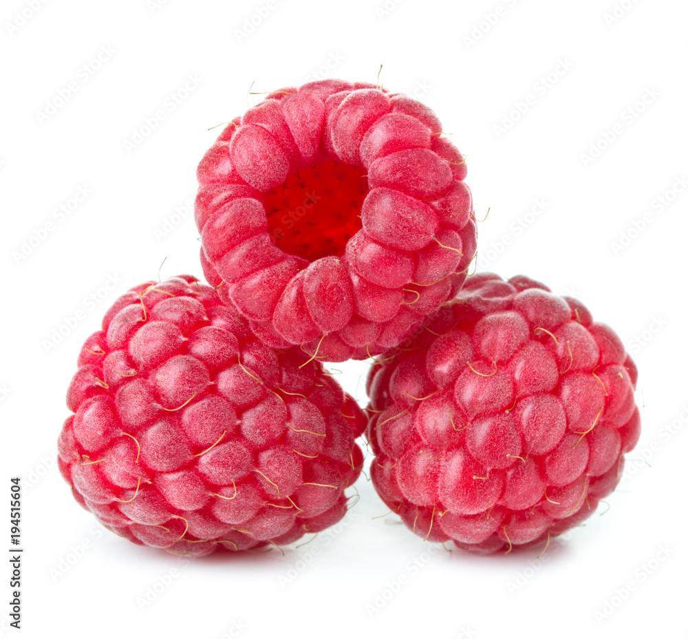 raspberries isolated on white background raspberries isolated on white background