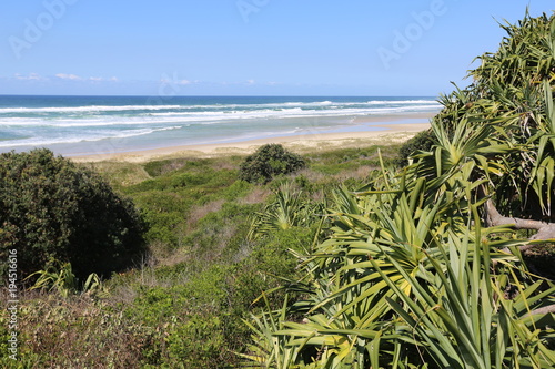 Obraz na płótnie A sunny day at Shelly Beach at Ballina on the north coast of NSW Australia. w salonie