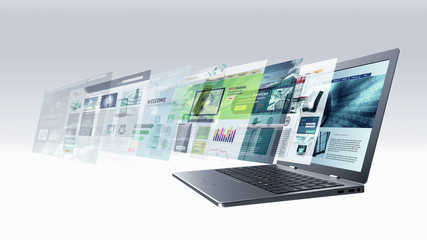 Internet information technology concept