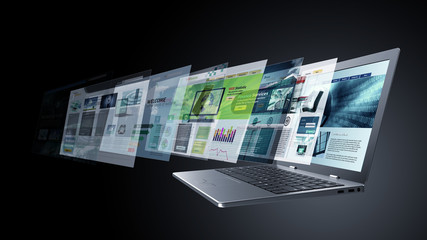 Internet information technology concept