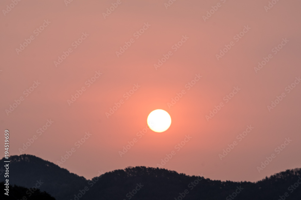 Sunrise from islands and sea Sunrise from islands and sea