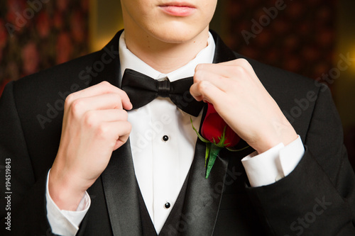 Teenage Boy Dressed for Prom
