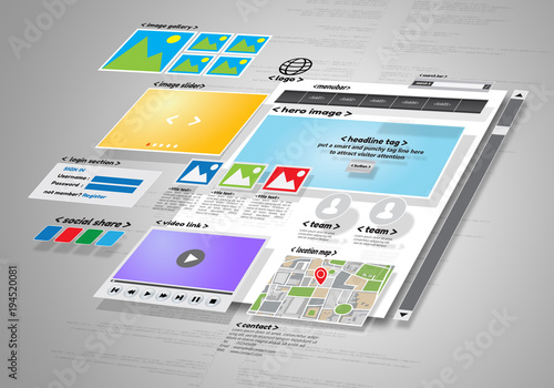 Website design and development project conceptual image