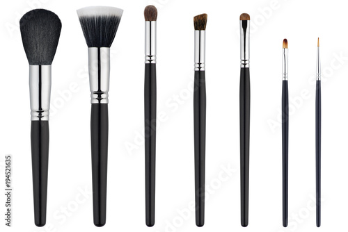 Brush for makeup on white isolated background.