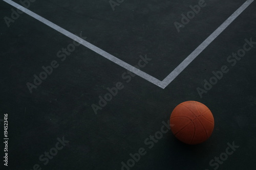 basketball on the court photo