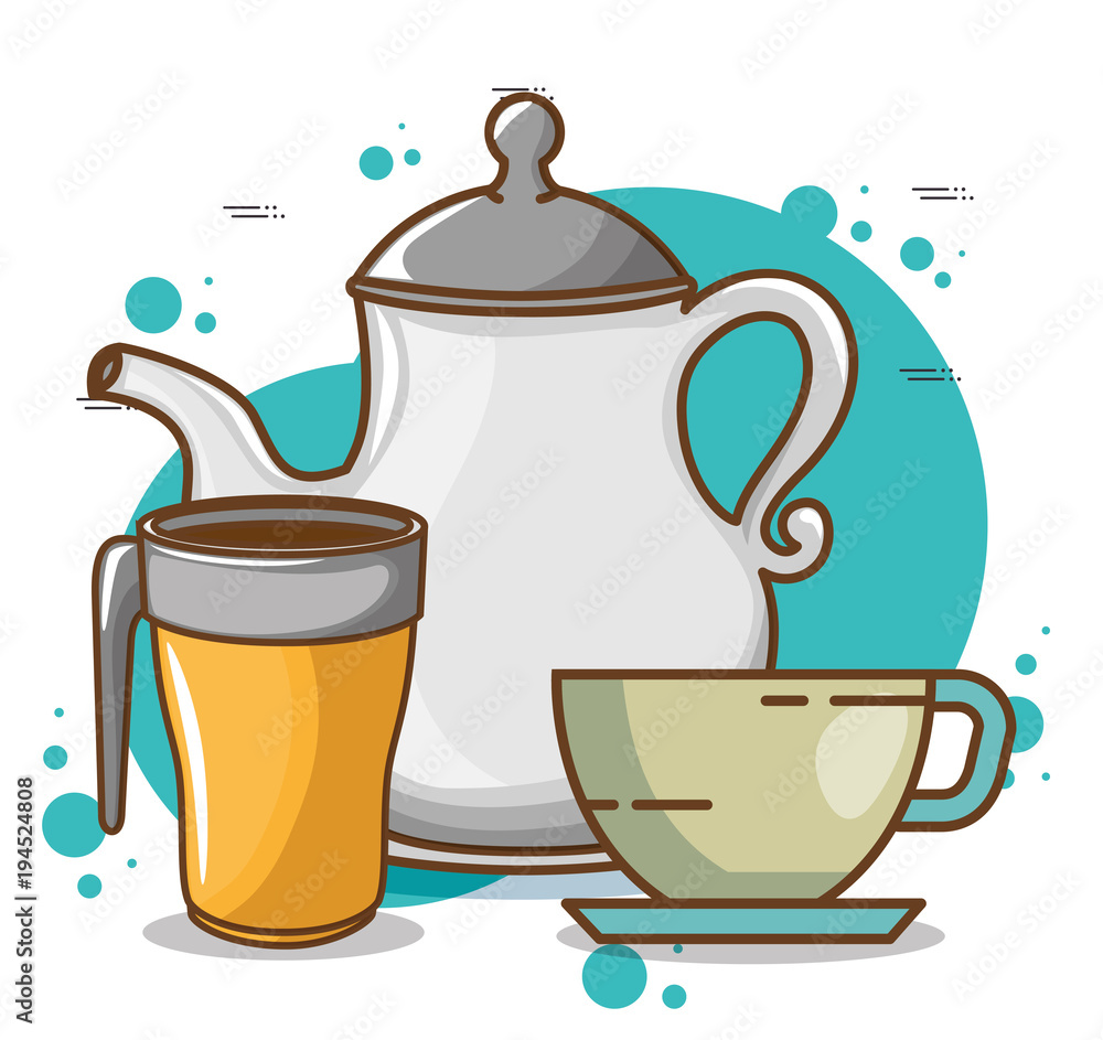 delicious coffee time elements vector illustration design delicious coffee time elements vector illustration design