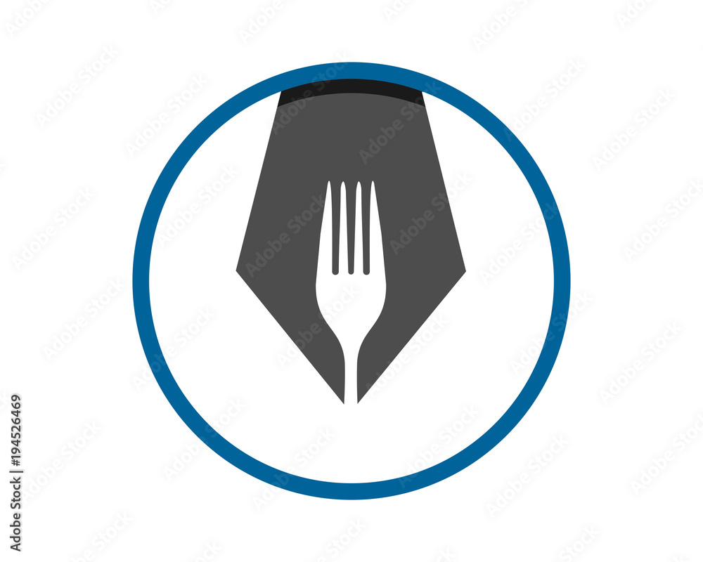 circle fork cutlery pen image vector icon circle fork cutlery pen image vector icon