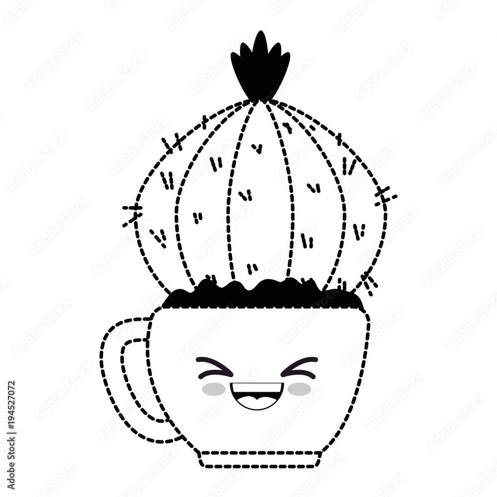 houseplant in pot happy kawaii character vector illustration design houseplant in pot happy kawaii character vector illustration design