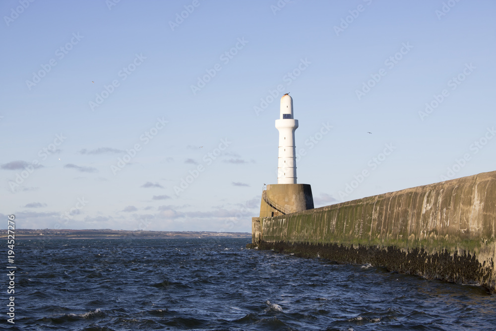 Aberdeen Lighthouse in front of Blue Sky