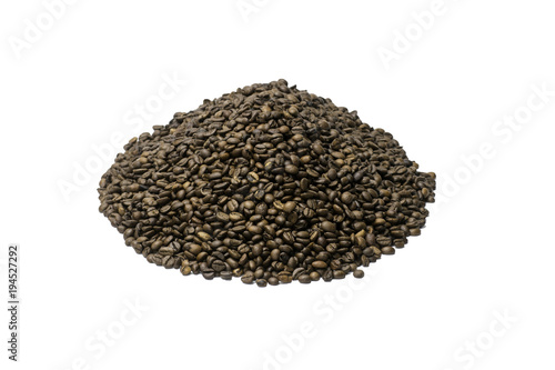 a bunch of coffee beans on a white background © Georgy