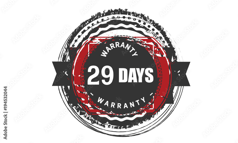 Fototapeta premium 29 days warranty icon vintage rubber stamp guarantee
