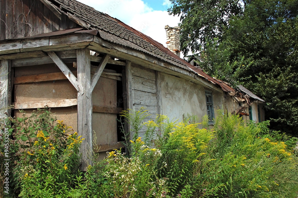 Abandoned ancient mud hut