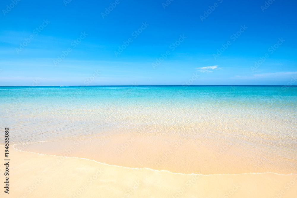 Sea view tropical beach with sunny sky of Phuket island. Sea view tropical beach with sunny sky of Phuket island.