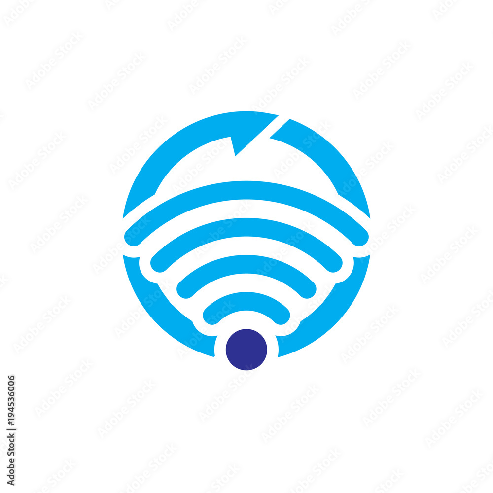 Wifi Sync Logo Icon Design Wifi Sync Logo Icon Design